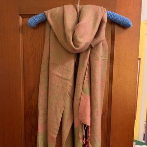 Light pink and green pashmina